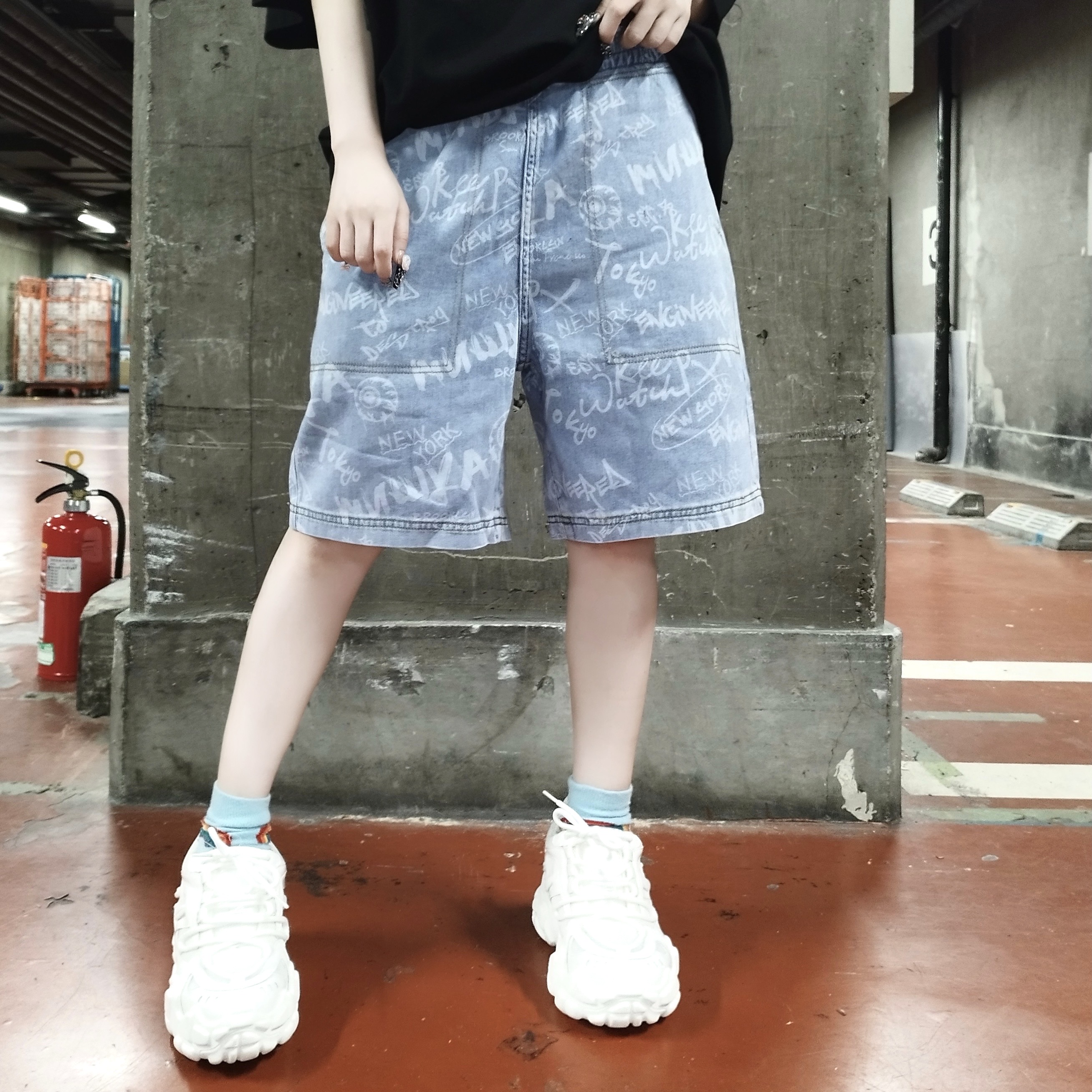 MISHKA / GRAFF ALL-OVER DENIM SHORTS ショートパンツ（M21100908