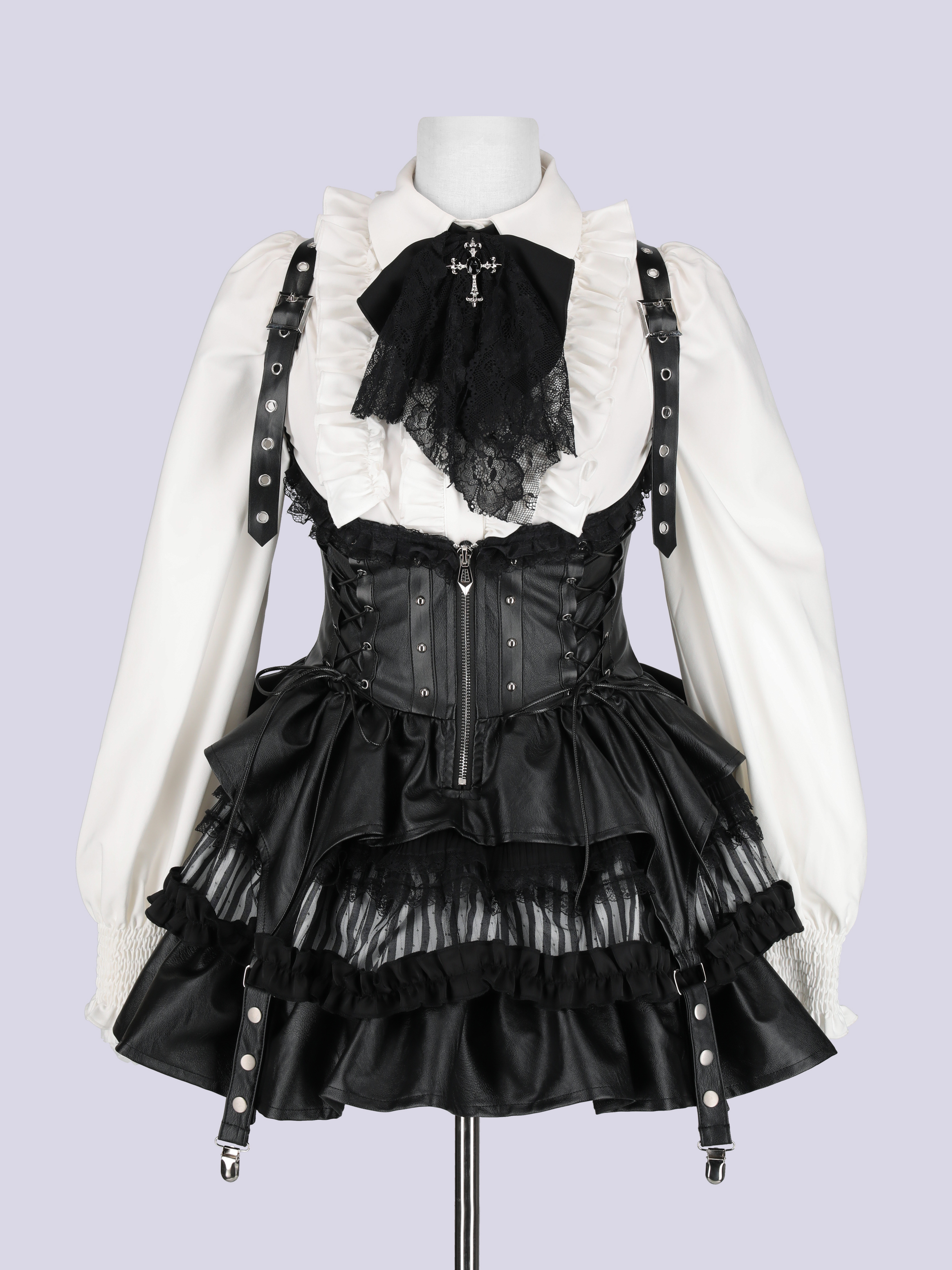 IMVAL / Classic Frill Shirt [WHT] - QOOZA