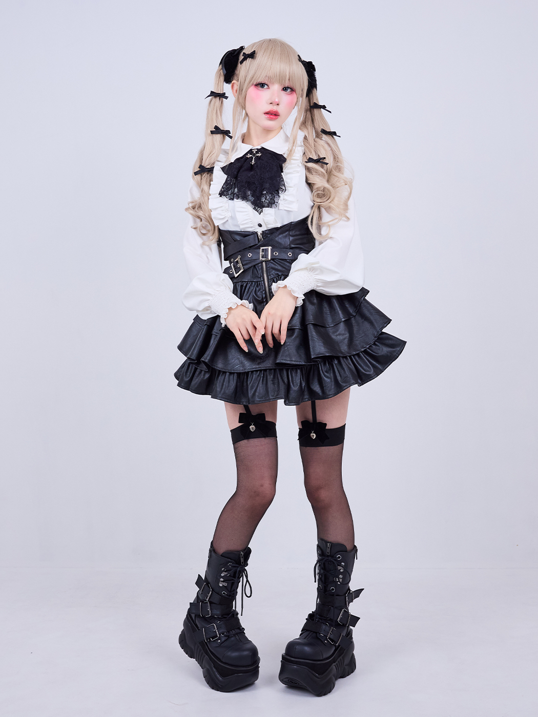 IMVAL / Classic Frill Shirt [WHT] - QOOZA