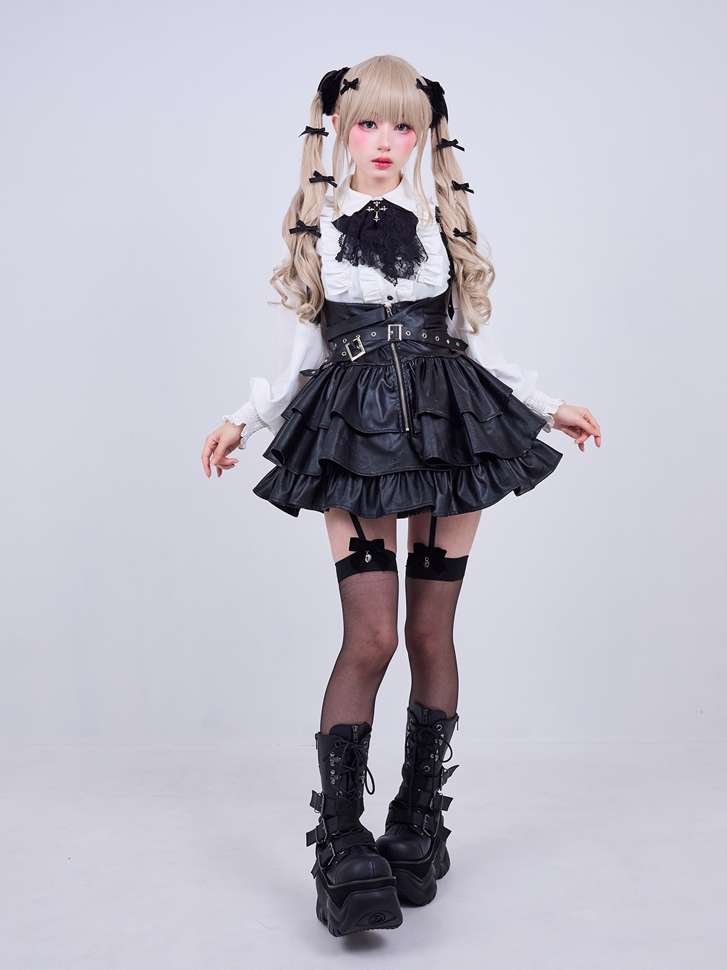 IMVAL / Classic Frill Shirt [WHT] - QOOZA