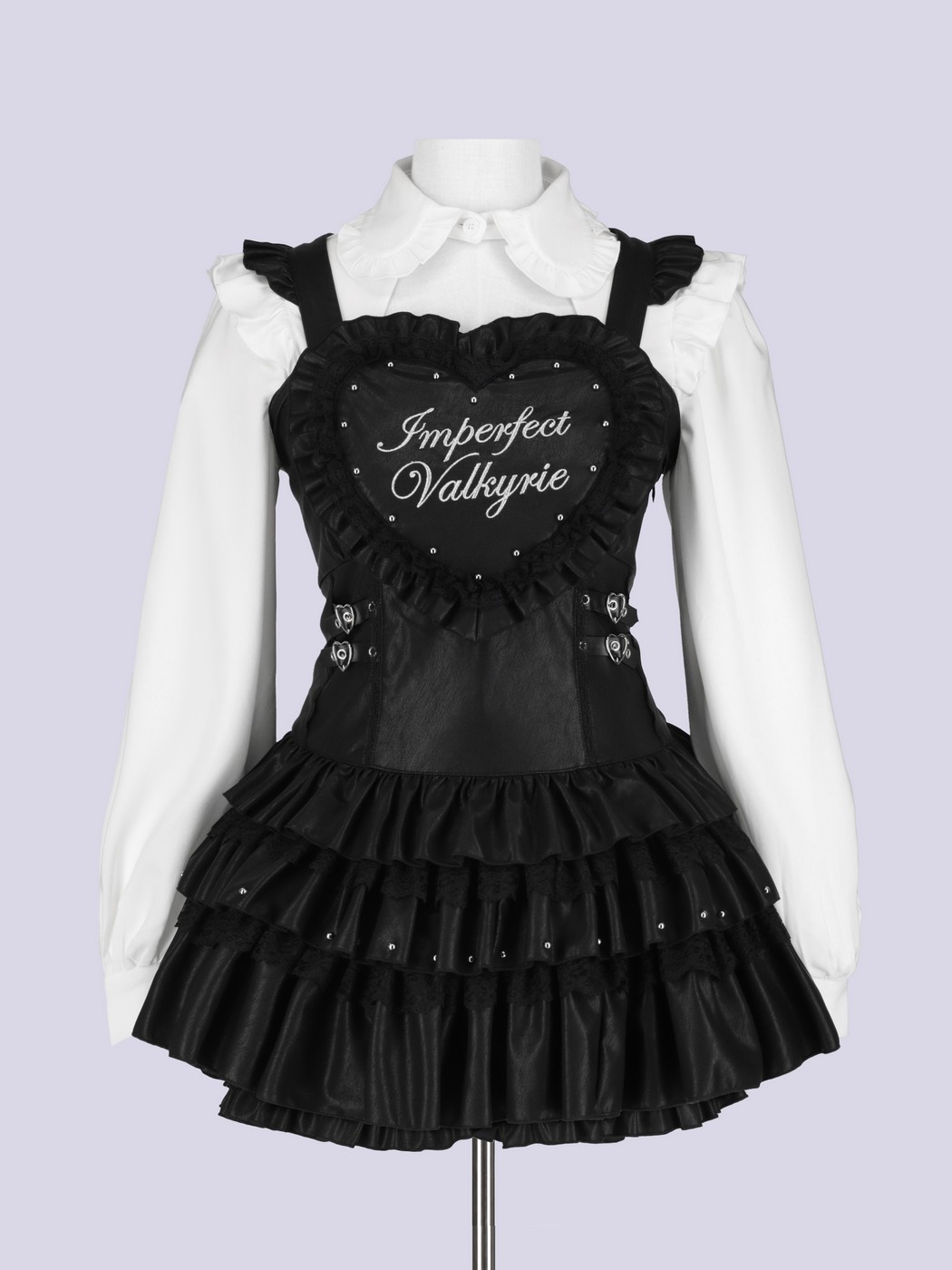 IMVAL / Heart Apron Dress - PU - QOOZA