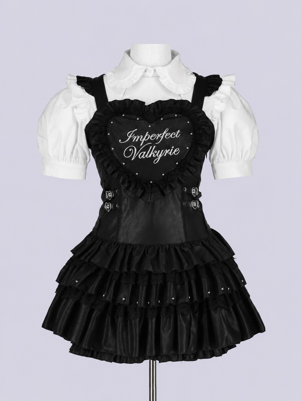 IMVAL / Heart Apron Dress - PU - QOOZA