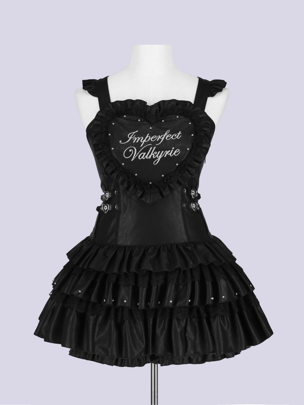 IMVAL / Heart Apron Dress - PU - QOOZA