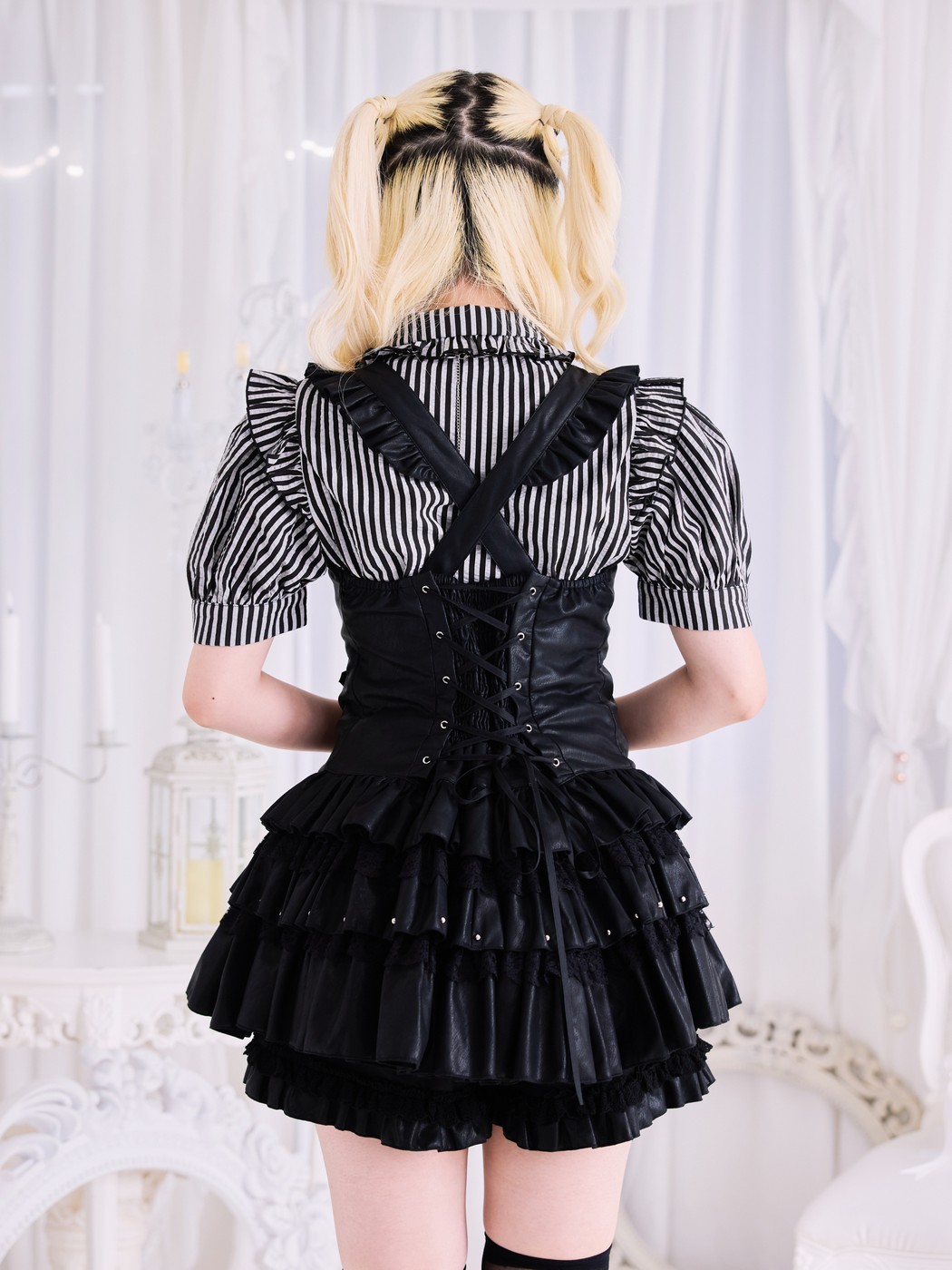 IMVAL / Heart Apron Dress - PU - QOOZA