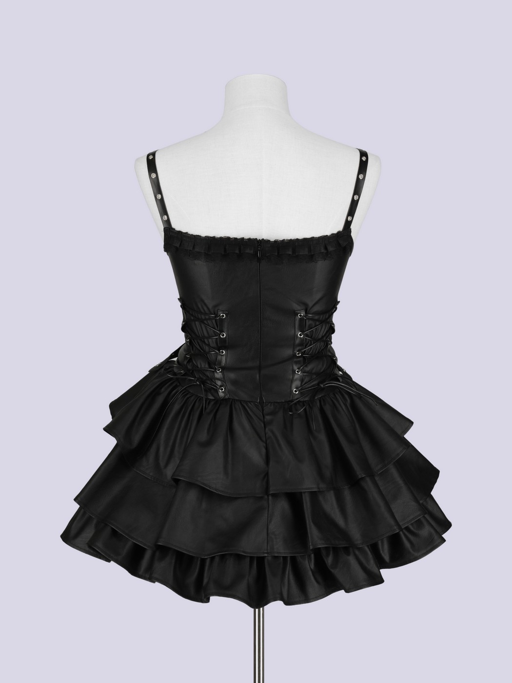 IMVAL / Cross Belt Leather Dress - QOOZA