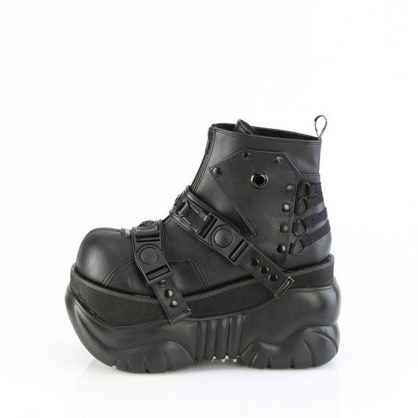 DEMONIA / BOXER-60 Blk Vegan Leather［BOX60/BVL］厚底ブーツ - QOOZA