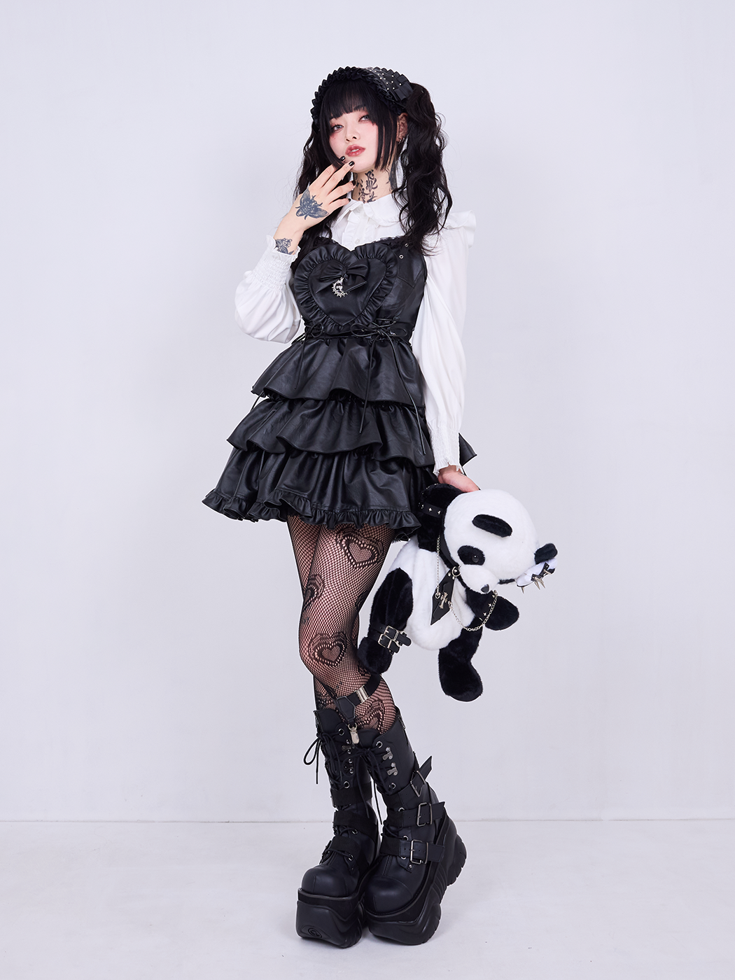 ワンピース IMVAL / QOOZA Frill Heart Dress IMVAL / Frill Heart Dress [BLK] - QOOZA