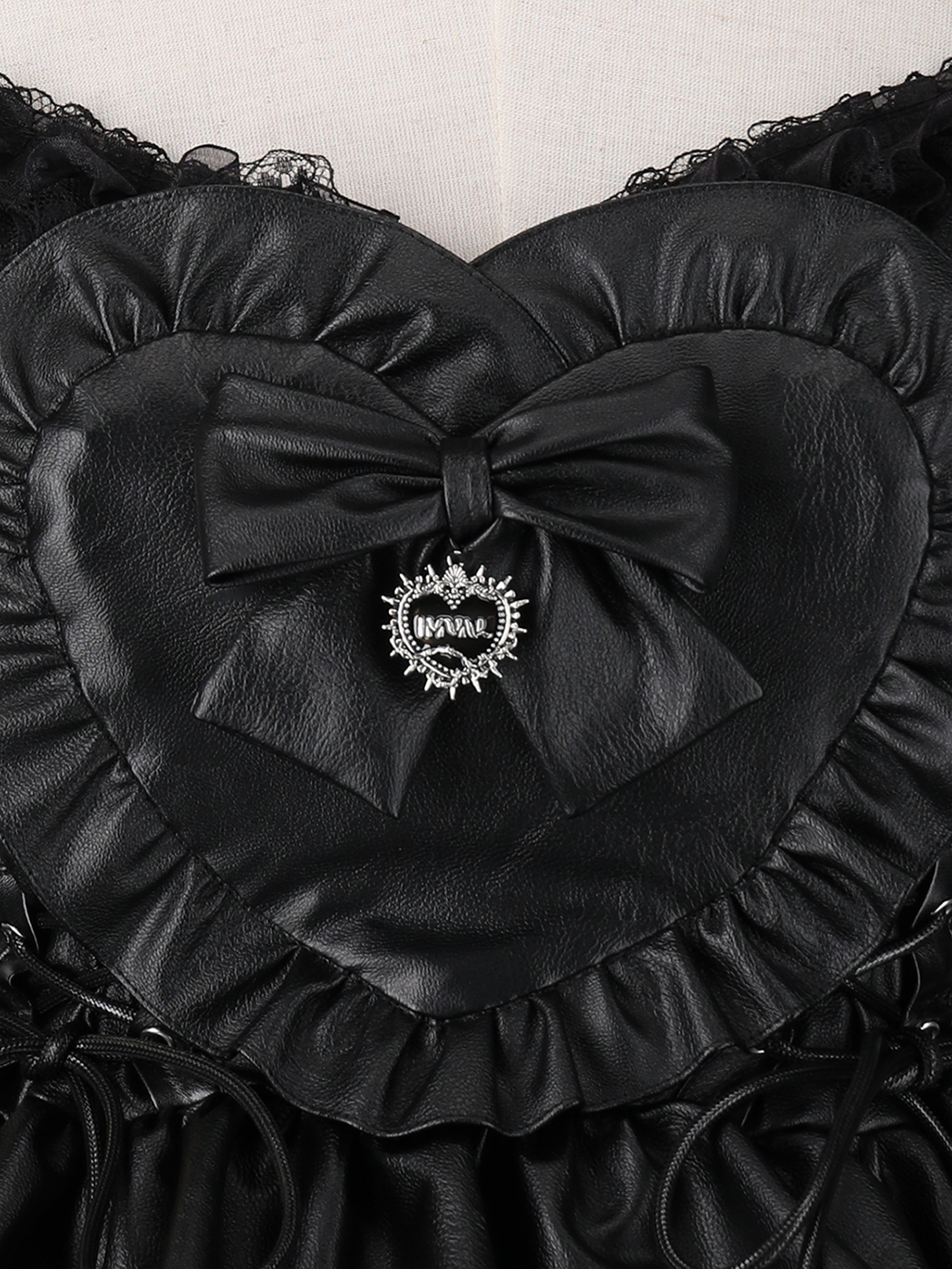 ワンピース IMVAL / QOOZA Frill Heart Dress IMVAL / Frill Heart Dress [BLK] - QOOZA