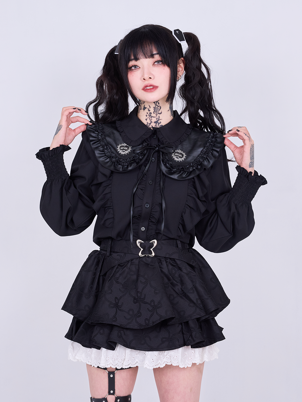 IMVAL / Leather collar [BLK] - QOOZA