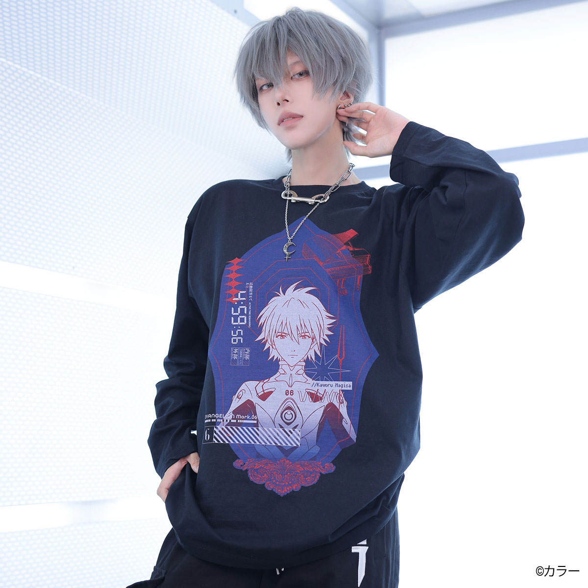 EVANGELION x QOOZA / LONG SLEEVE TEE [KAORU1]（Q0075） - QOOZA