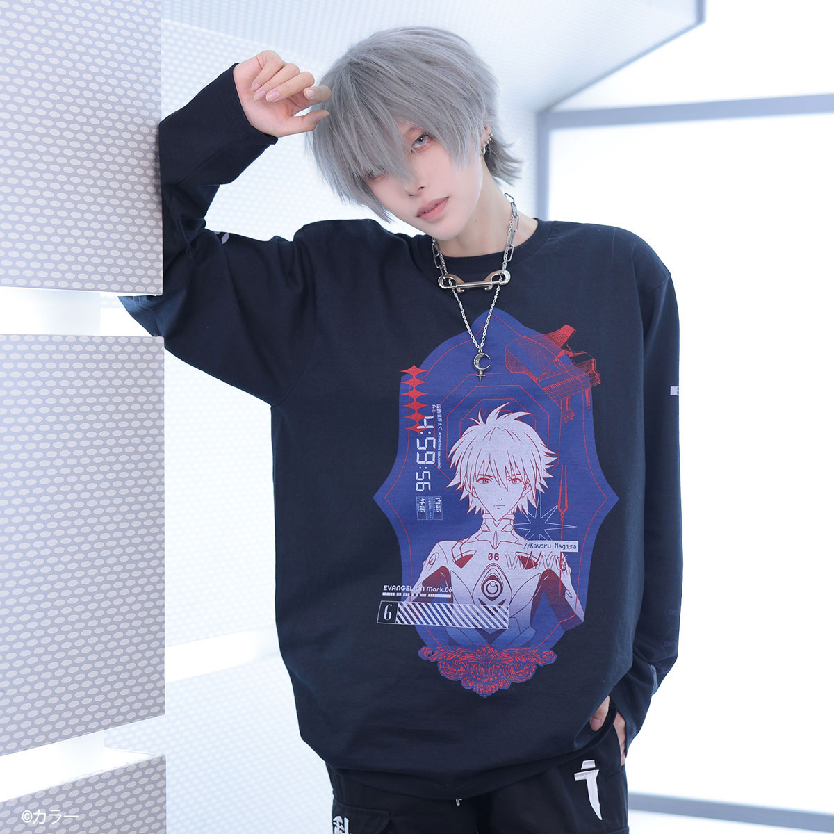 【激レア 限定モデル】 エヴァンゲリオン ラヂオエヴァ 長袖カットソー おまけ付 RADIO EVA EVANGELION BORDER Cutsew (EVA-01) Lサイズ 初号機