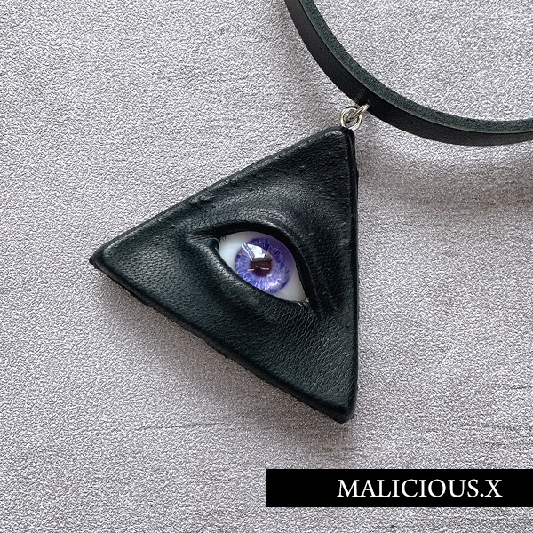 malicious.x チョーカー MALICIOUS.X / CAT EYE CHOKER ［BK×PURPLE］ チョーカー（MAL009