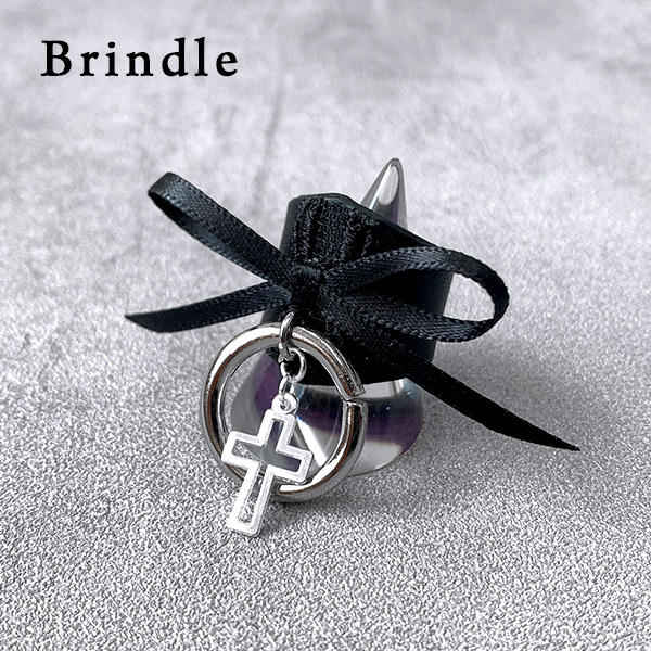 Brindle / ゴスロリリングオープンクロス付レザーリング（BRD003