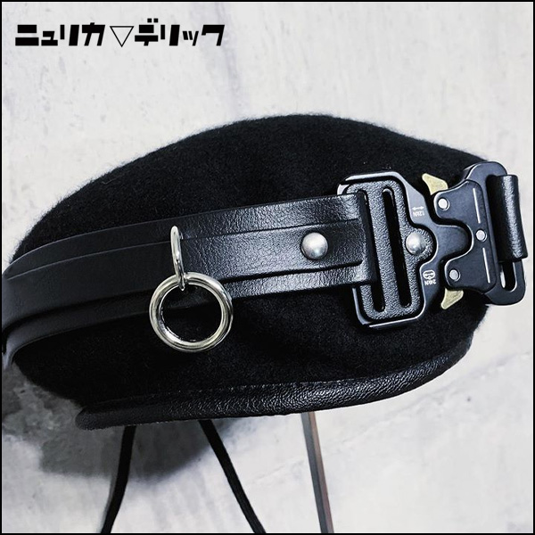 ニュリカデリック ハーネスベレー帽 レザー 0127110156_6010c994c424c.jpg