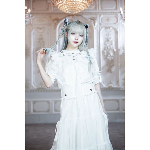 スカート dependoll SIDE RIBBON TULLE SKIRT WHITE オンライン セールファッション - dependoll SIDE RIBBON TULLE SKIRT