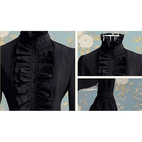 カネコイサオ　ピコフリル　美品　黒　フリル黒パフスリーブTシャツ 3段被せ ファッション カネコイサオ ピコフリル 美品 黒 フリル黒