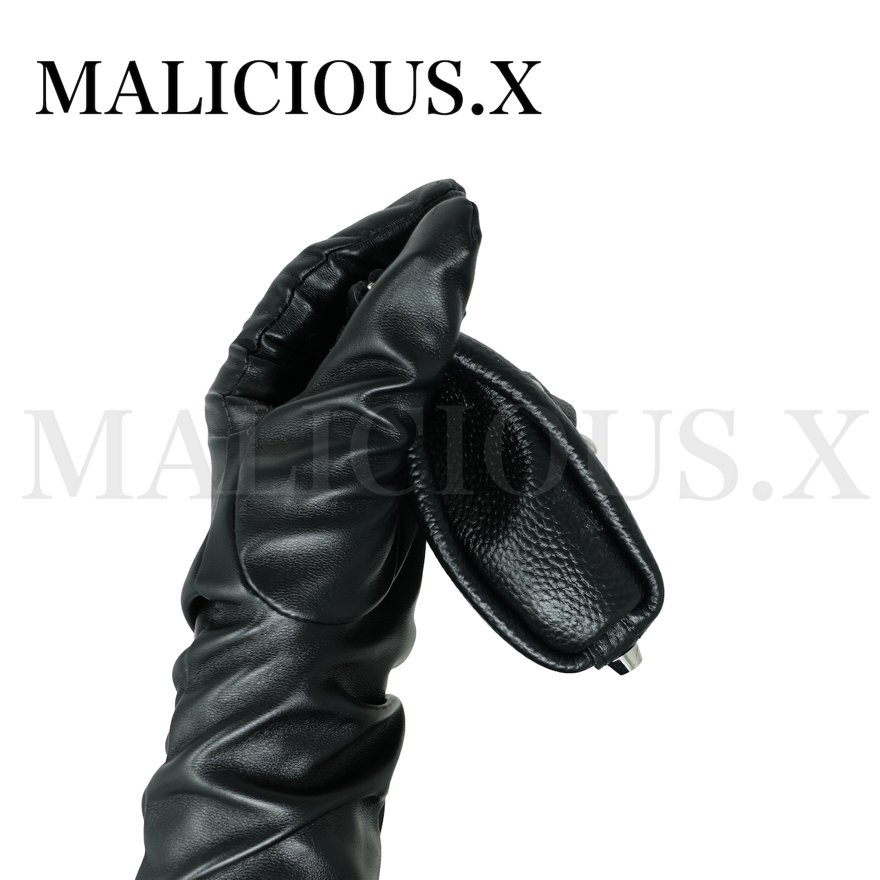 MALICIOUS.X / Cat(A)Eye Spring pouch Msize［BLK/Violet］ - QOOZA