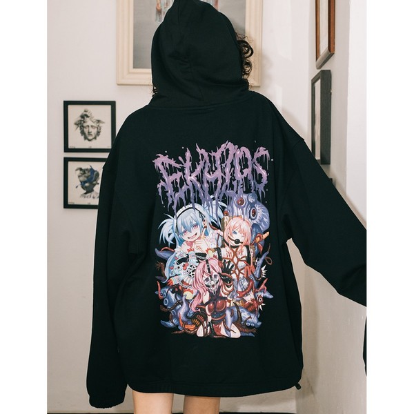 QOOZAセレクト / ［EKHLAS］The Mad Girl - Hoodie（EK019） - QOOZA