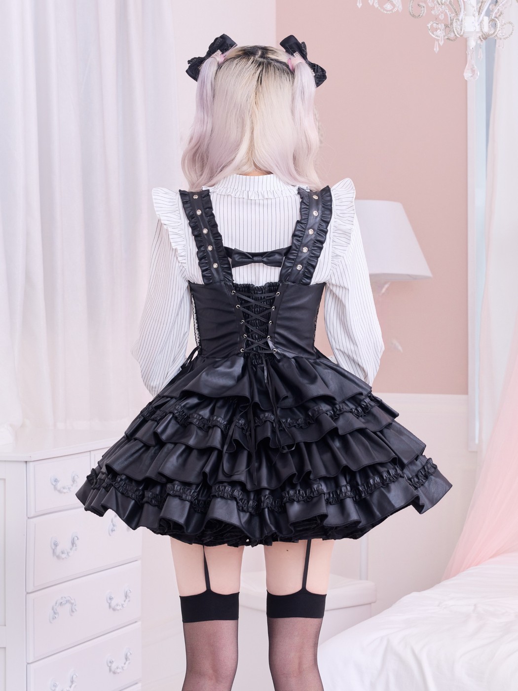 ワンピース QOOZA IMVAL / Asymmetry Tiered Dress IMVAL / Frill Strap Dress - QOOZA