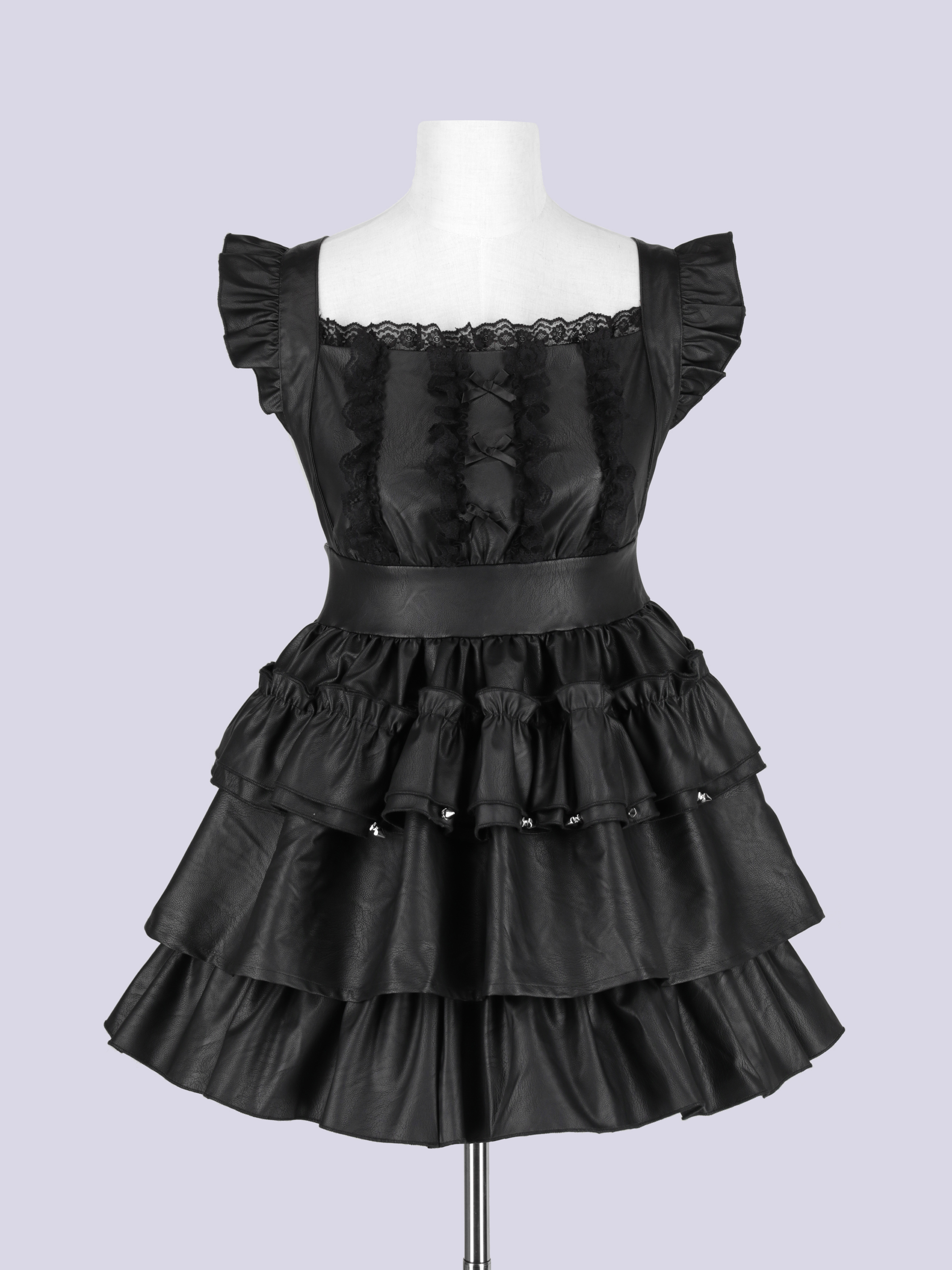 IMVAL / Leather Apron Dress - QOOZA