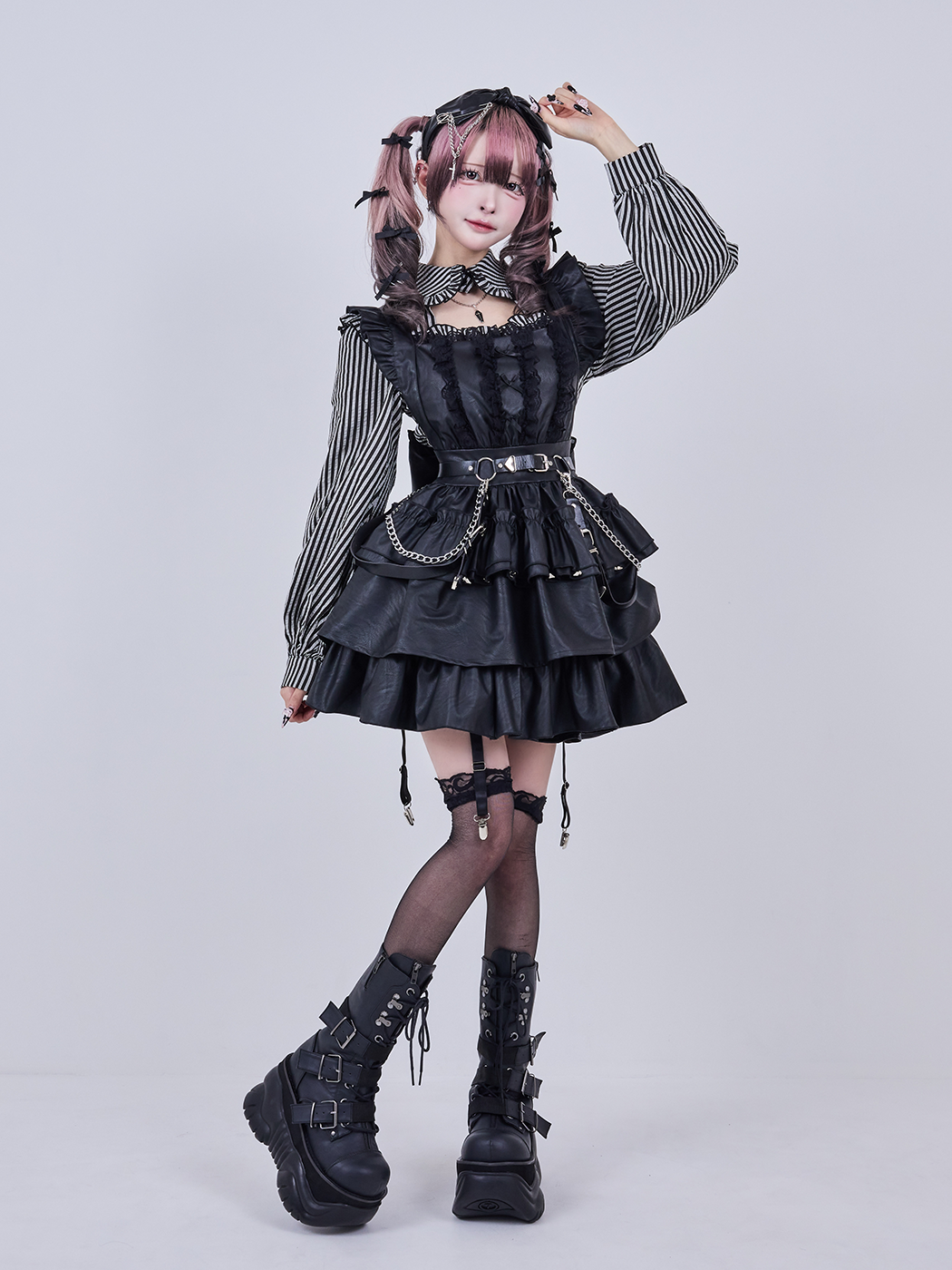 IMVAL / Leather Apron Dress - QOOZA