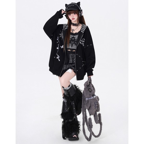 新品未使用タグ付き❤PGG レディースジャケット フード付き ☆ SELECT / ［CRAZYGIRL］刺繍フードジャケット - QOOZA