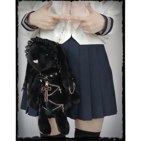 SELECT / ［Issue Girl］バニーぬいぐるみBAG［BLK］ - QOOZA