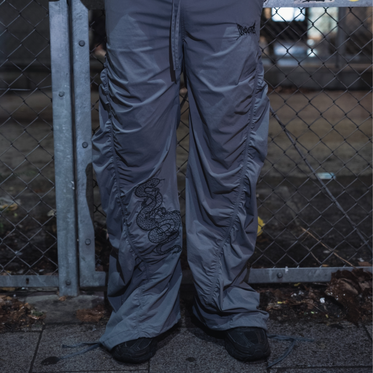 GIBOUS×QOOZA ギャザーパンツ