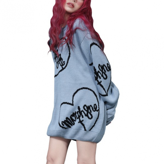 MORPH8NE / BLUE MORPH8NE KNIT JUMPER トップス（ORS_09） - QOOZA