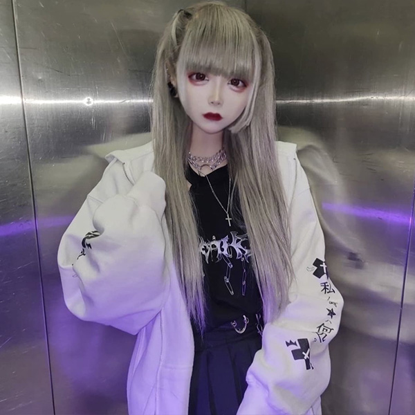 Petria=Code / 堕チル _ Zip Hoodie［WHT］ジップフーディー（301700