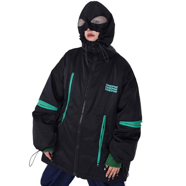 国際ブランド】 Black Hooded GRIMEY Quilted ALIENATION 1977