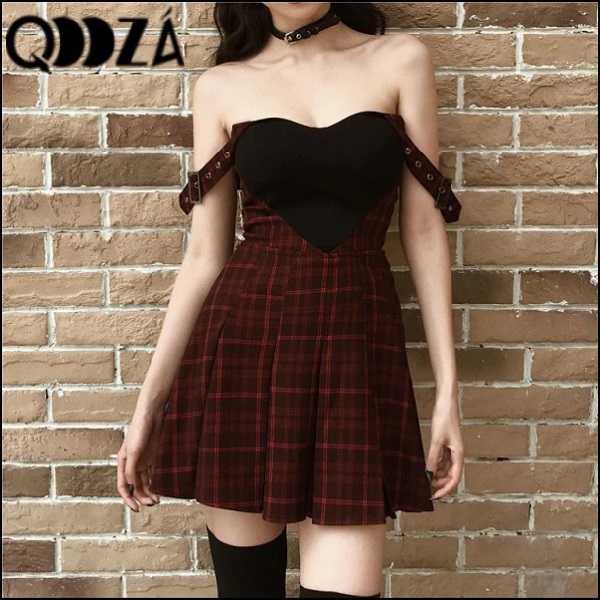 QOOZAセレクト / チェックハートワンピース（581387） - QOOZA