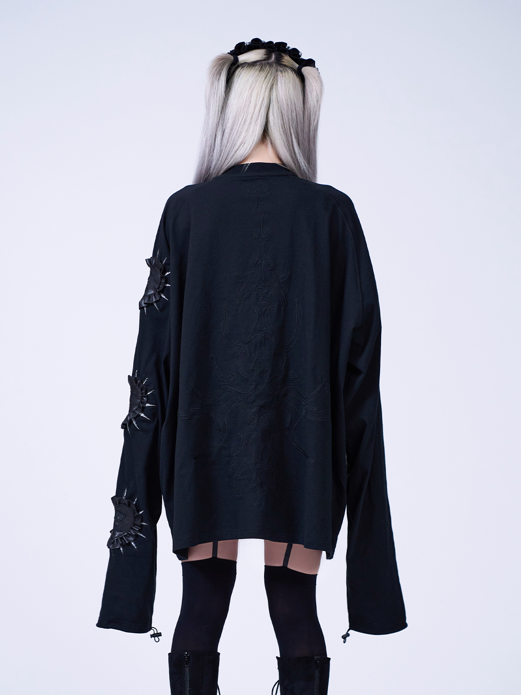 IMVAL×GALFY Doll Dog 大萌袖 L/S TEE［BLK］コラボ IMVAL×GALFY / Doll Dog 大萌袖 L/S TEE［BLK］ - QOOZA