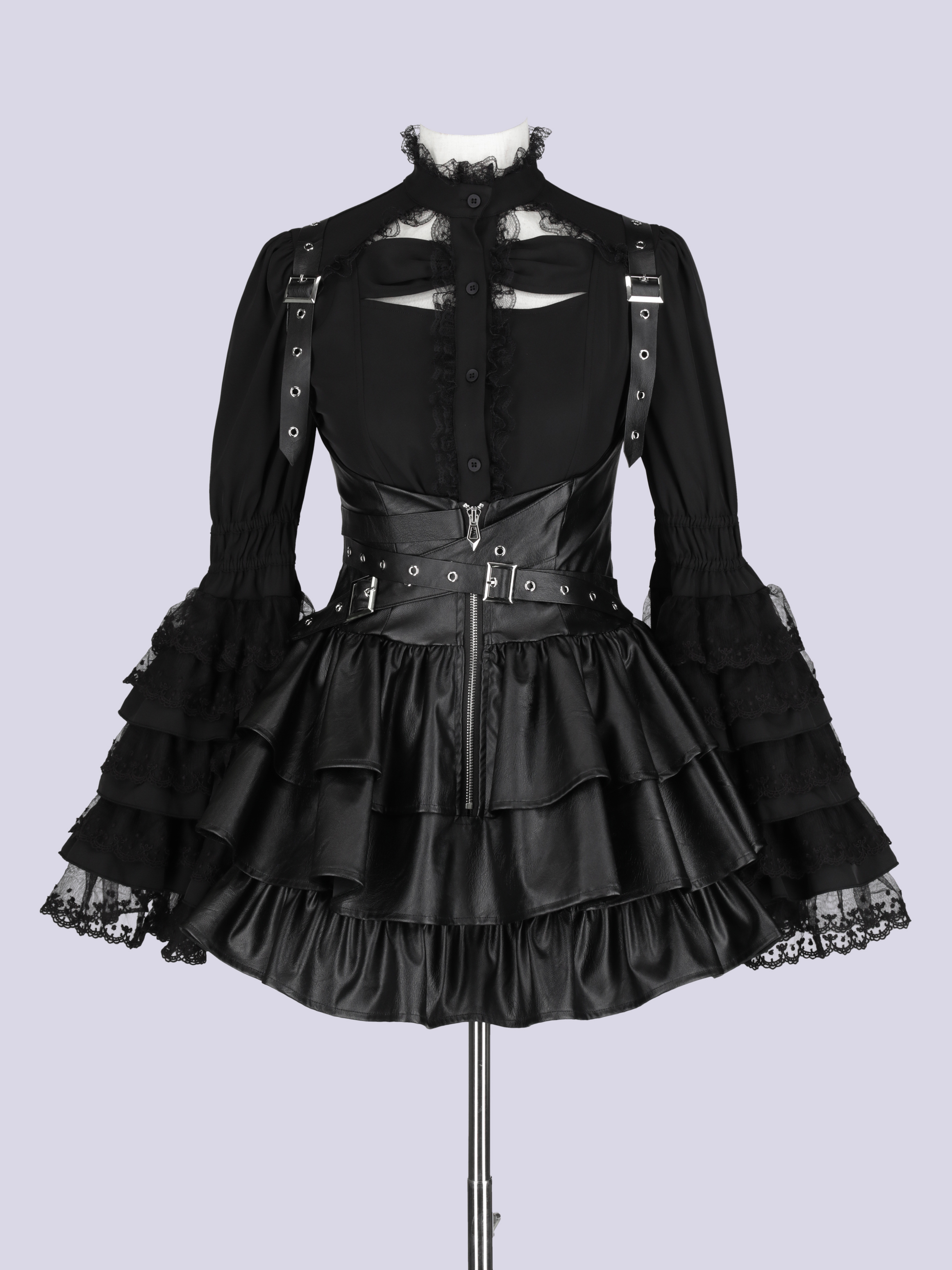 IMVAL / Princess Sleeve Blouse［BLK］ - QOOZA