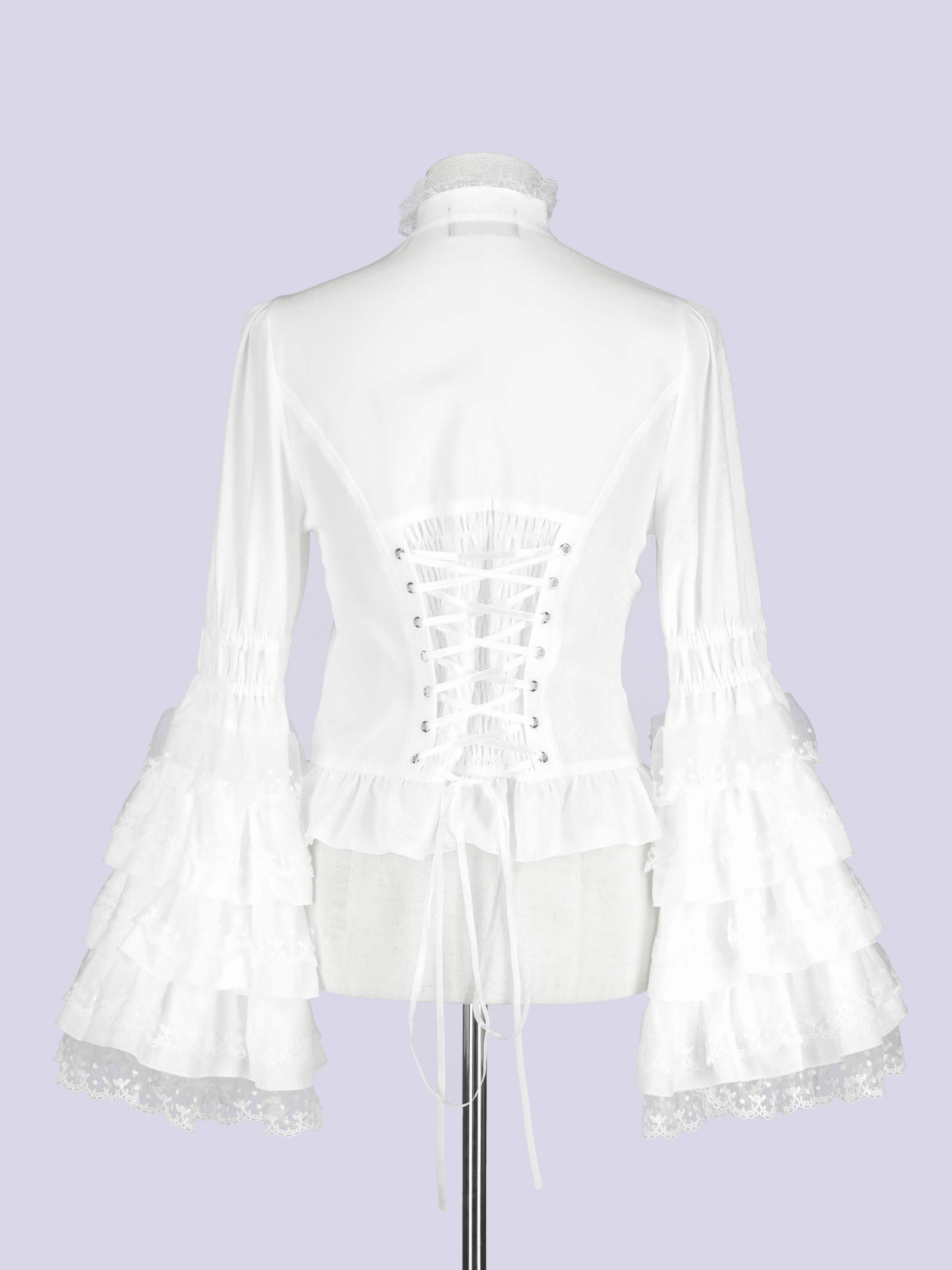 IMVAL / Princess Sleeve Blouse［WHT］ - QOOZA
