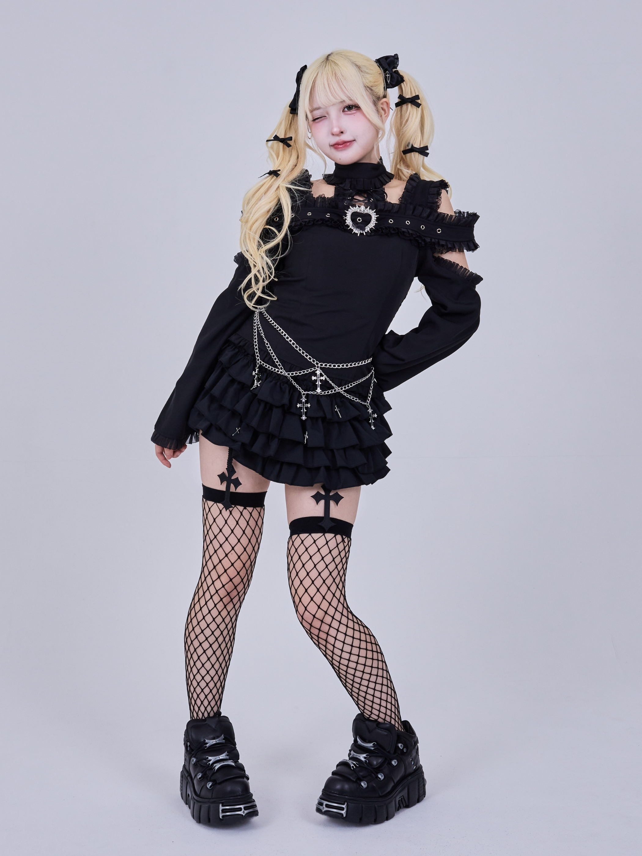 IMVAL / 2way Off-Shoulder Top［BLK］ - QOOZA