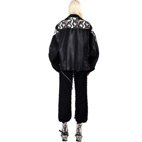 Leather Over-size Cool Python Jacket - PINKSPINK – ARCANA