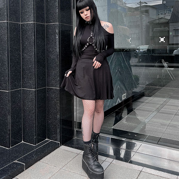 KILLSTAR / Helter Long Sleeve Dress ワンピース （KSRA004913） - QOOZA