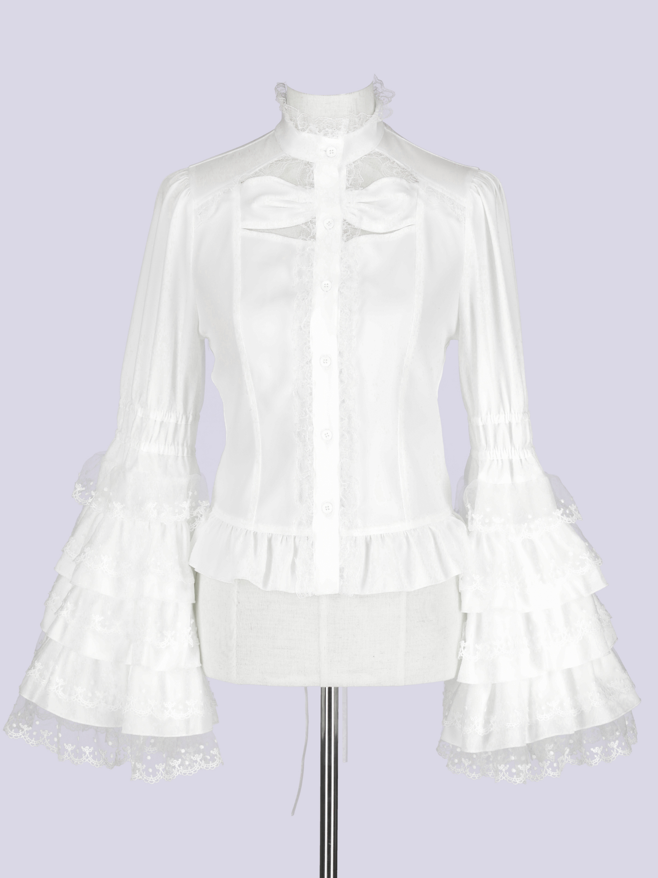 IMVAL / Princess Sleeve Blouse［WHT］ - QOOZA