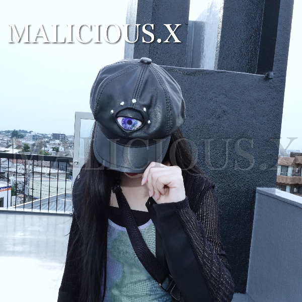 MALICIOUS.X / Eye casquette(sheep leather) キャスケット［Zombi