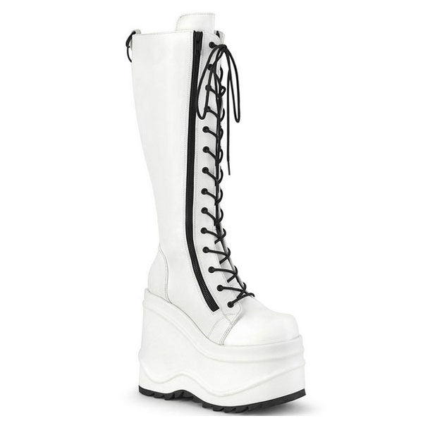 DEMONIA / WAVE-200 Wht Vegan Leather［WAVE200/WVL］ブーツ - QOOZA
