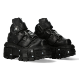 【予約】NEW ROCK / ANKLE BOOT BLACK IMPERFECT M-285-C52 厚底シューズ（NR042）