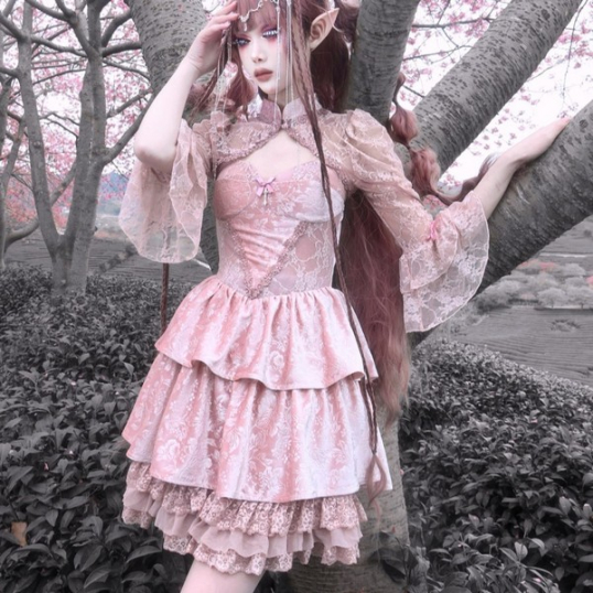 BLOOD SUPPLY / ［Sakura Nightmare］Romantic dress（BL0134） - QOOZA