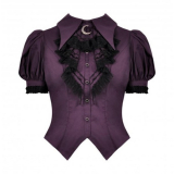 Dark in Love / Purple frilly collar moon blouse ブラウス［IW099］