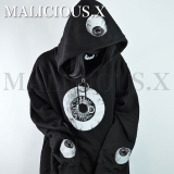 【即納】MALICIOUS.X /  Big Eyeball hoodie［BLK］（MAL027）