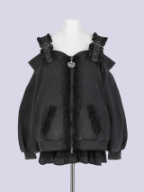 IMVAL / Lace Frill Sweat Series - INK