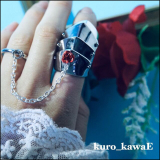 kuro_kawaE / 薔薇のアーマーチェーンリング［赤］