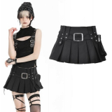 Dark in Love / Black spicy girl low-waist ultra-short skirt スカート［KW363］