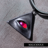【即納】MALICIOUS.X / CAT EYE CHOKER ［BK×MAGENTA/Cat］ チョーカー（MAL005）