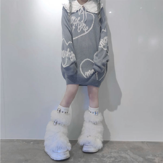 MORPH8NE / BLUE MORPH8NE KNIT JUMPER トップス（ORS_09） - QOOZA